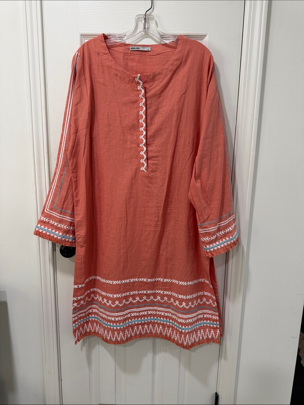 Khaadi kurta  Embroidered Coral Women’s Kaftan